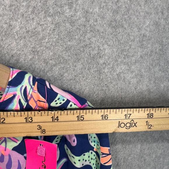 Lilly Pulitzer Kierna Knee Length Dress Oyster Bay Navy You’ve Been Spotted Sz M - Picture 12 of 16